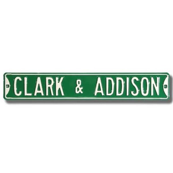 Authentic Street Signs Authentic Street Signs 32027 Clark & Addison Cubs Street Sign 32027